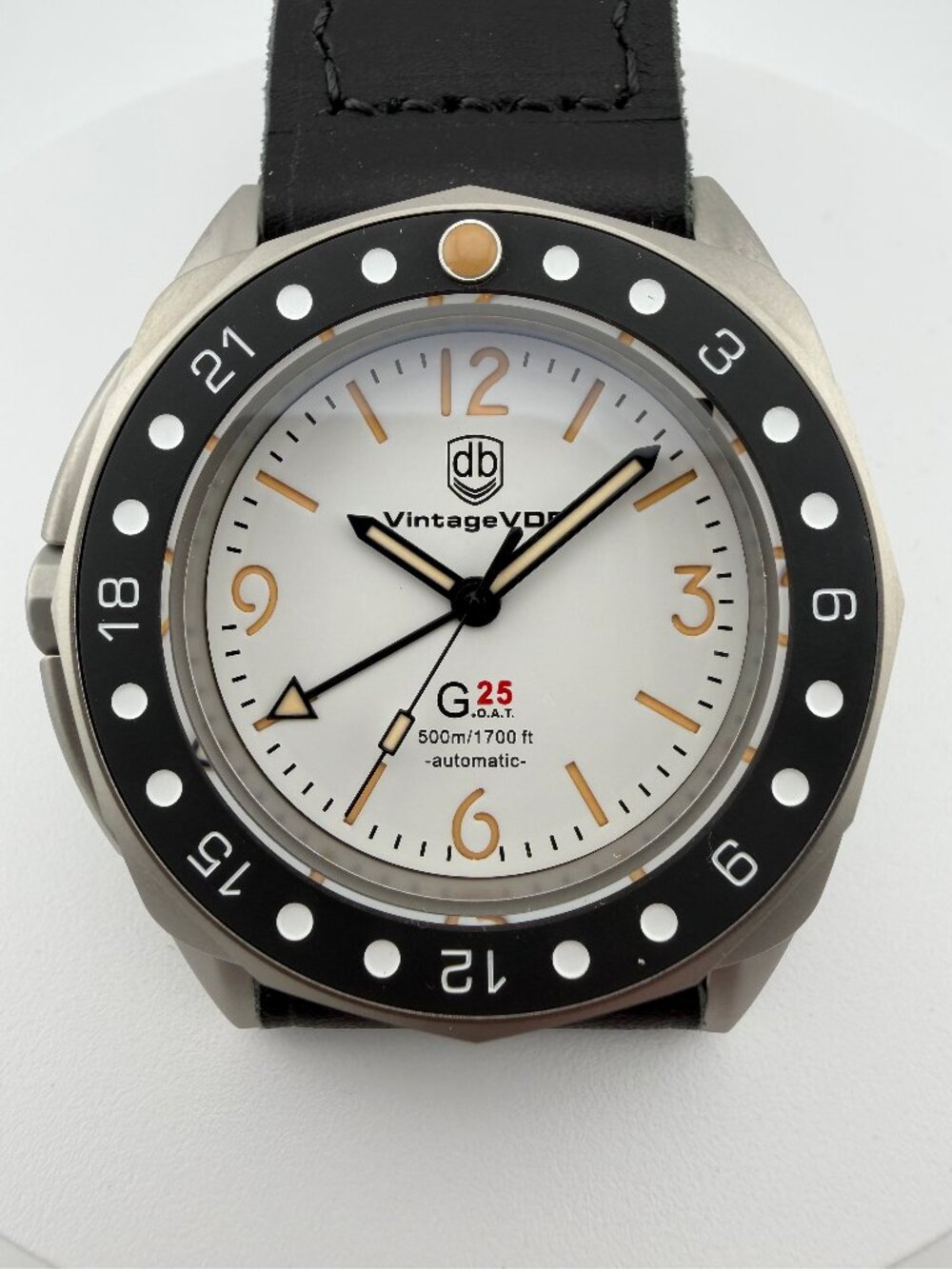 Vintage-VDB G25 SE GMT Titanium White Dial